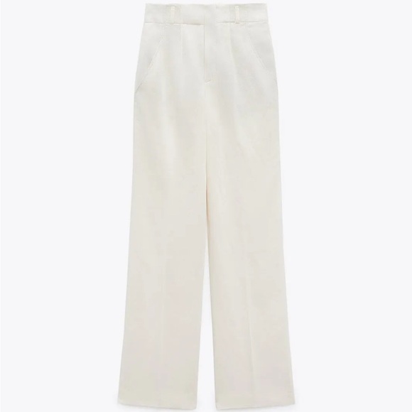 Zara High-waisted Straight Cut Trousers-S - Picture 4 of 12